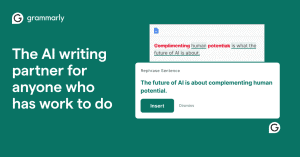 Grammarly AI tool logo and listing card related