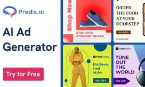 Predis.ai AI tool logo and listing card related